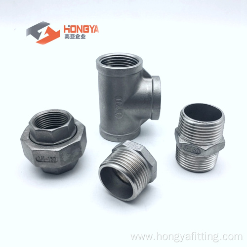 Threaded stainless steel TEE CLASS150